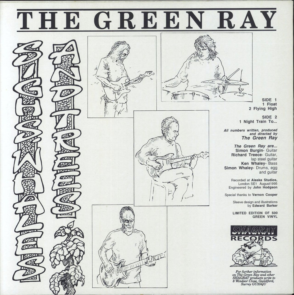 The Green Ray Sighs Whales And Trees - Green Vinyl UK 12" vinyl single (12 inch record / Maxi-single)