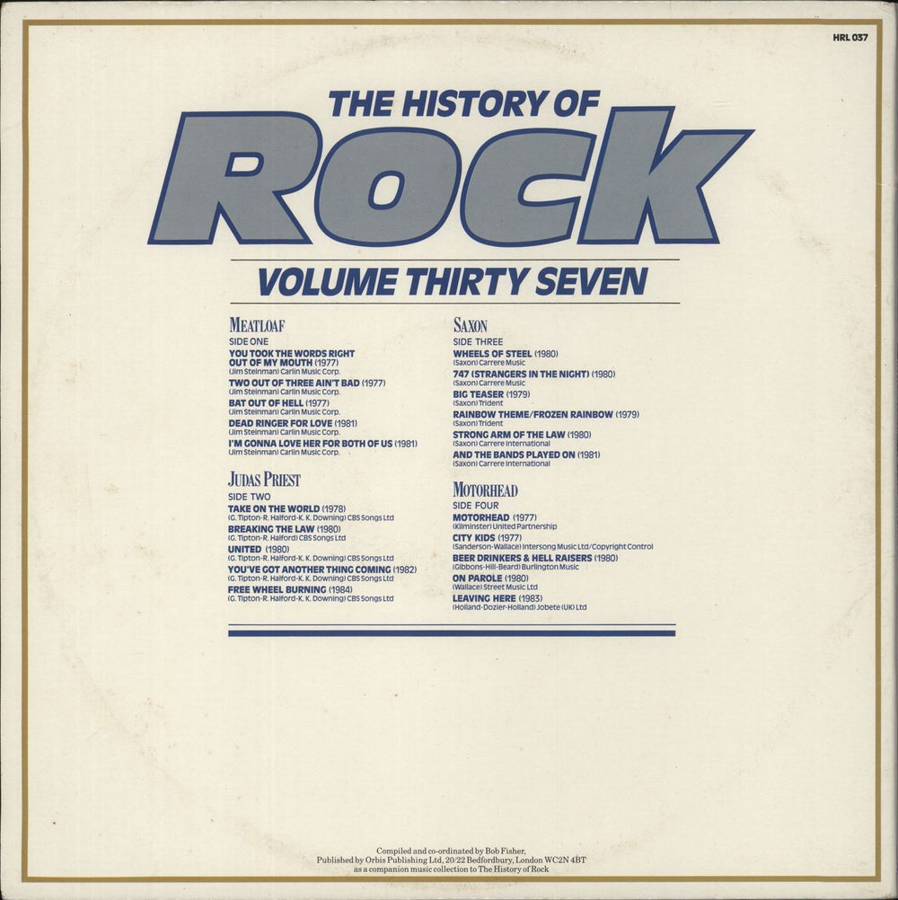 The History Of Rock The History Of Rock Volume Thirty Seven UK 2-LP vinyl record set (Double LP Album)