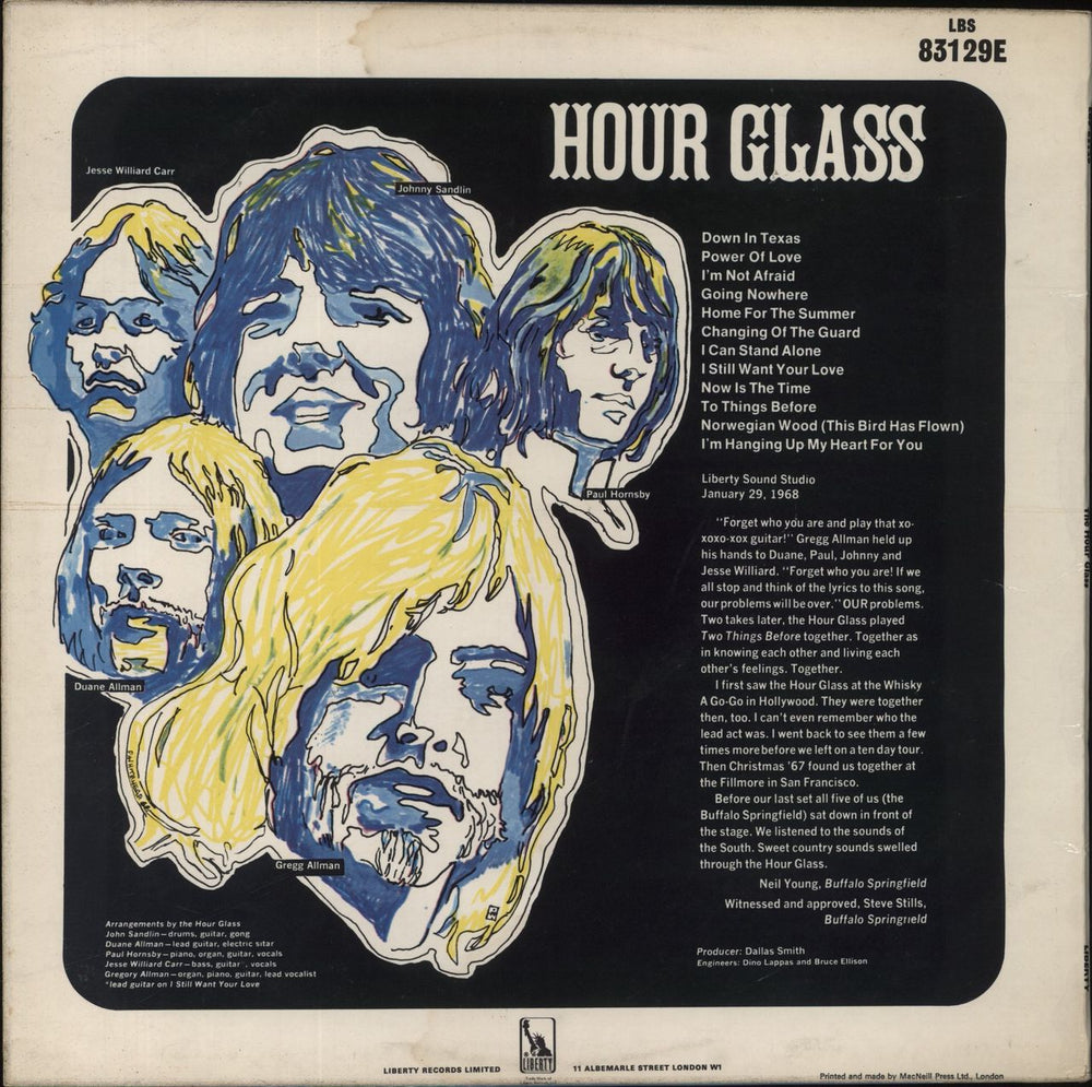 The Hour Glass The Hour Glass UK vinyl LP album (LP record)