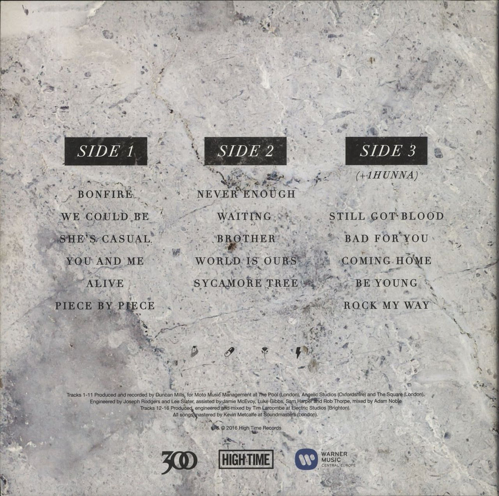 The Hunna 100 (One Hundred) - Pink Glittery Vinyl UK 2-LP vinyl record set (Double LP Album)