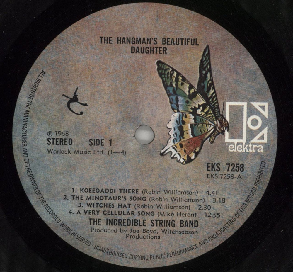 The Incredible String Band The Hangman's Beautiful Daughter UK vinyl LP album (LP record) ISTLPTH766517