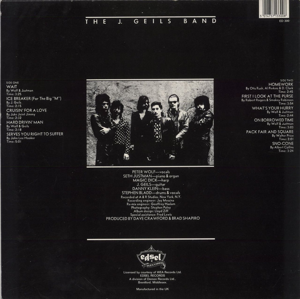 The J. Geils Band The J. Geils Band UK vinyl LP album (LP record) 5014757133008