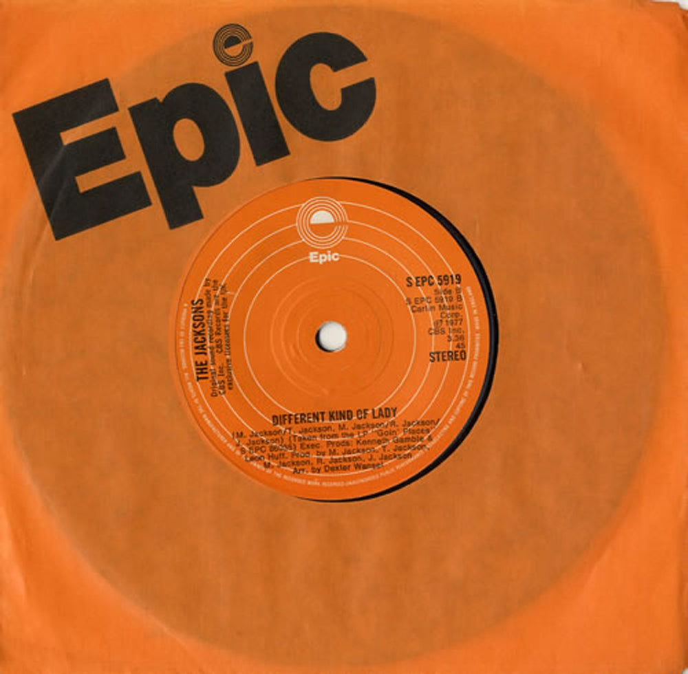 The Jackson Five Even Though You're Gone UK 7" vinyl single (7 inch record / 45) SEPC5919