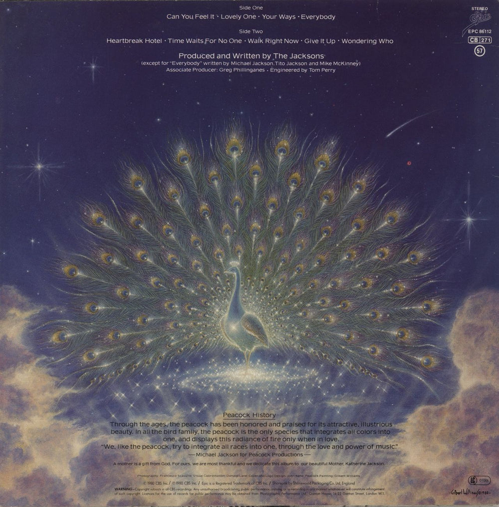 The Jackson Five Triumph - Hype Sticker German vinyl LP album (LP record)