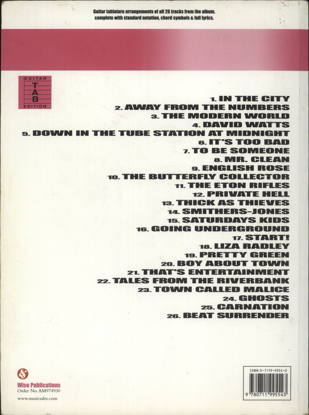 The Jam The Sound Of The Jam UK book 9780711995543