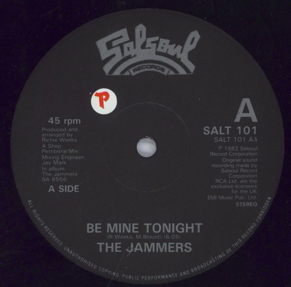 The Jammers Be Mine Tonight UK 12" vinyl single (12 inch record / Maxi-single)