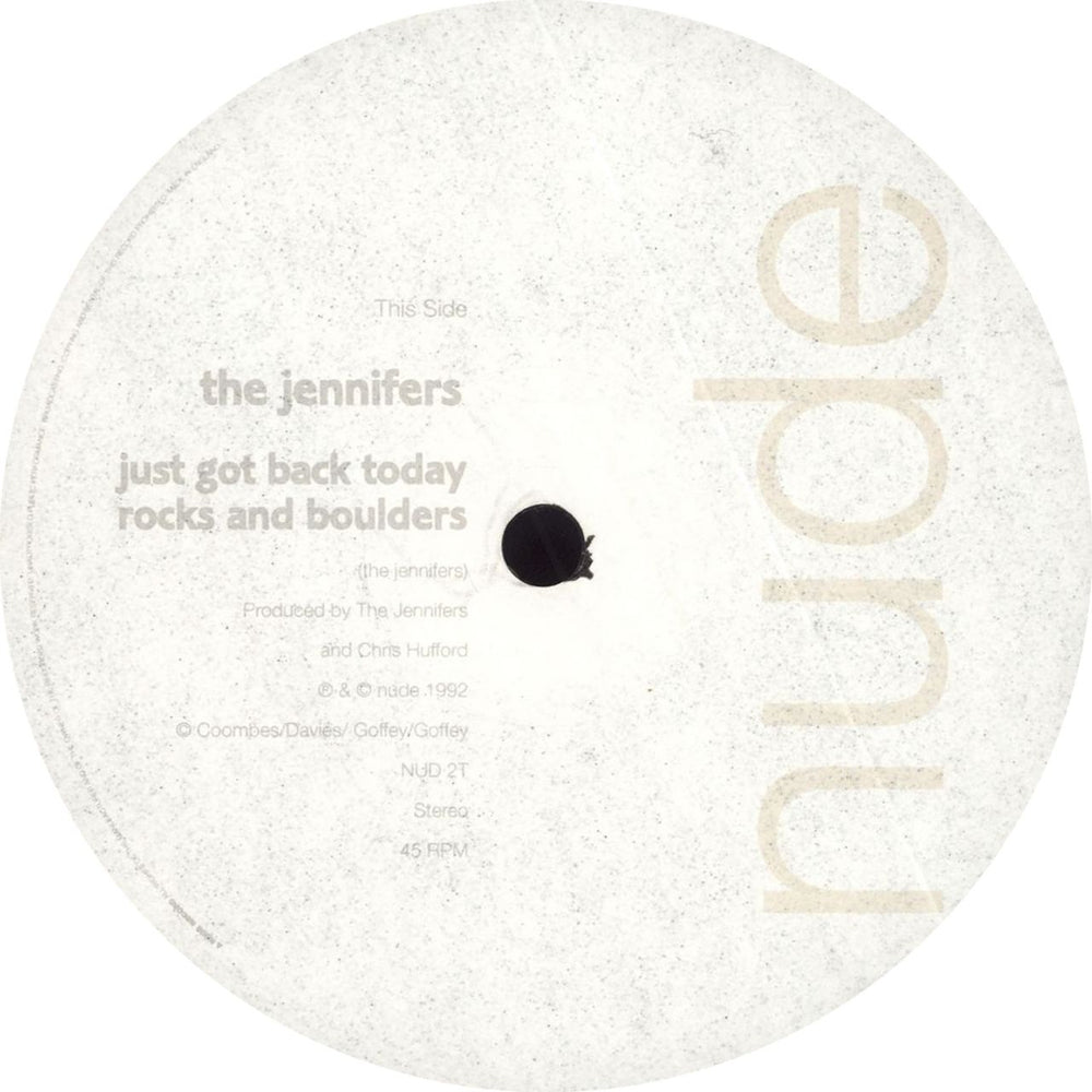 The Jennifers Just Got Back Today - EX UK 12" vinyl single (12 inch record / Maxi-single) TJN12JU84598