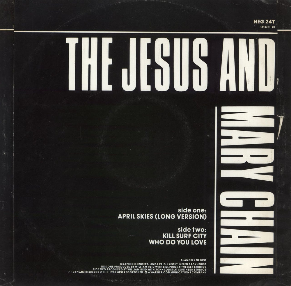 The Jesus & Mary Chain April Skies (Long Version) UK 12" vinyl single (12 inch record / Maxi-single)