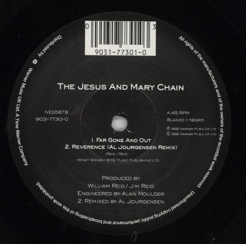 The Jesus & Mary Chain Far Gone And Out UK 12" vinyl single (12 inch record / Maxi-single) JMC12FA834077