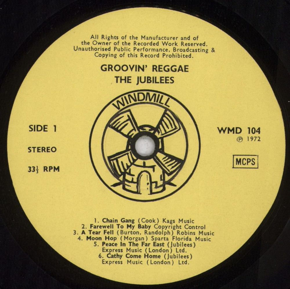 The Jubilees Groovin' Reggae UK vinyl LP album (LP record) 7ILLPGR840259