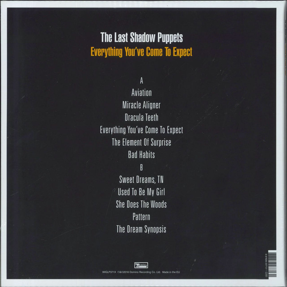 The Last Shadow Puppets Everything You've Come To Expect - 180gram Vinyl + Yellow 7" - Sealed UK vinyl LP album (LP record) 887828037131