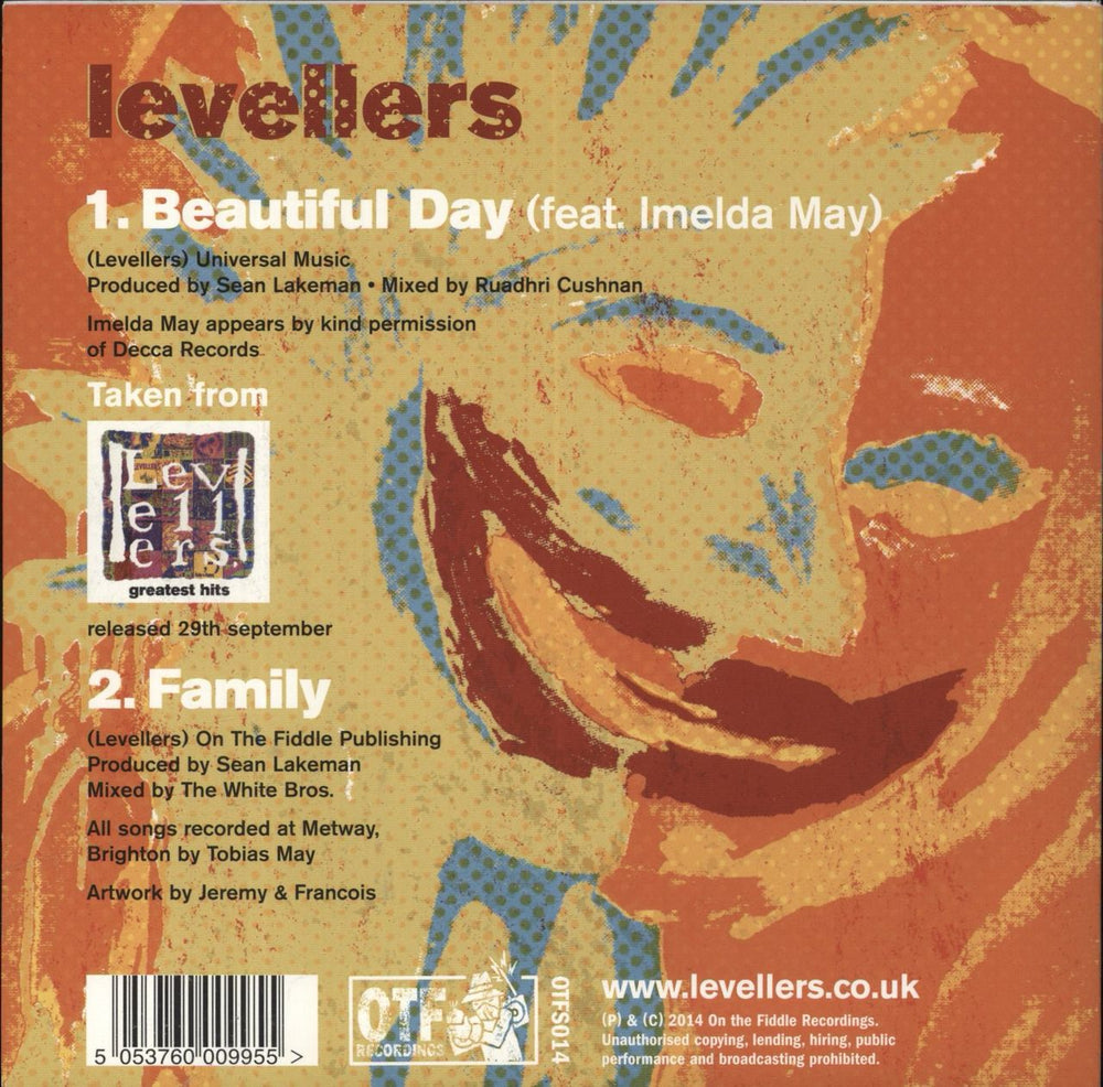 The Levellers Beautiful Day UK 7" vinyl single (7 inch record / 45) 5053760009955