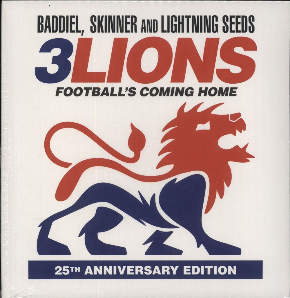 The Lightning Seeds 3Lions - 25th Anniversary Edition - Sealed UK 7" vinyl single (7 inch record / 45) 194398873671