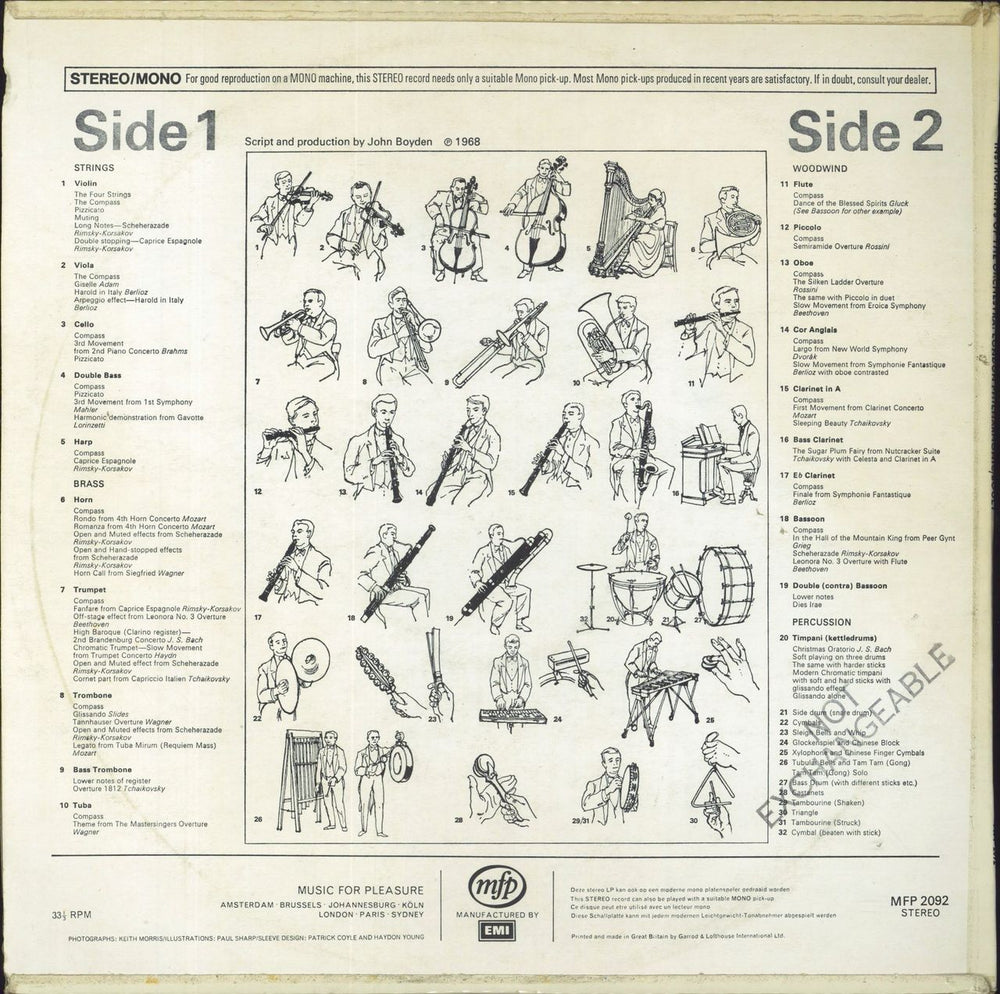 The London Philharmonic Orchestra The Instruments Of The Orchestra UK vinyl LP album (LP record)