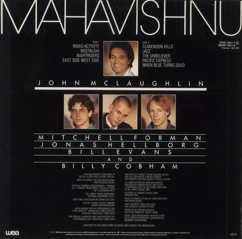 The Mahavishnu Orchestra Mahavishnu German vinyl LP album (LP record)