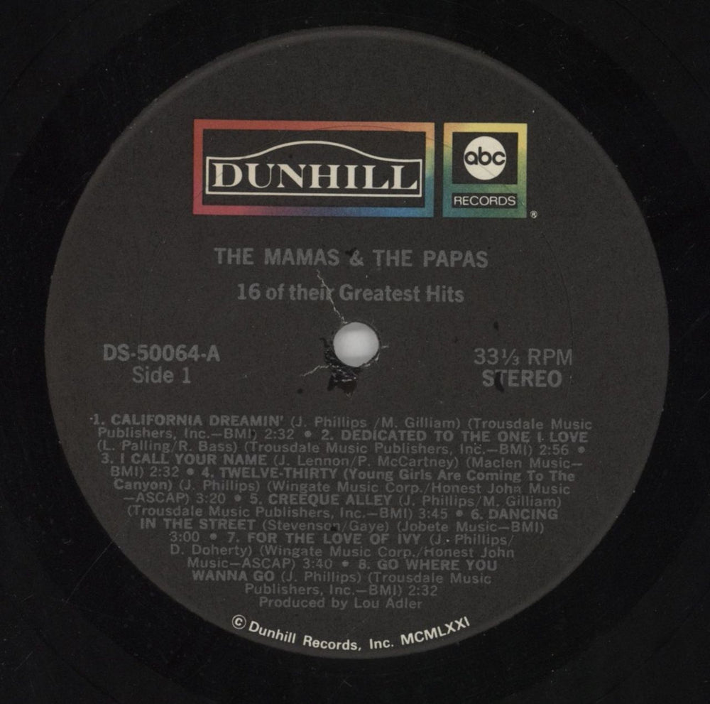 The Mama's And The Papa's 16 Of Their Greatest Hits US vinyl LP album (LP record) M&PLPOF850939