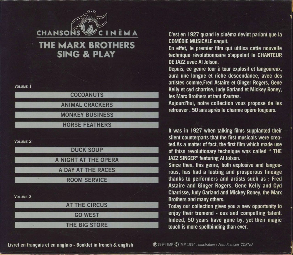 The Marx Brothers The Marx Brothers Sing & Play UK CD Album Box Set