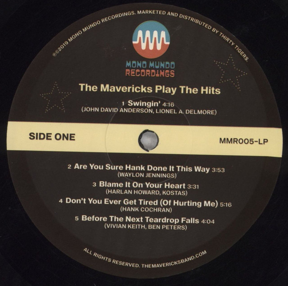 The Mavericks Play The Hits US vinyl LP album (LP record) MVKLPPL846226