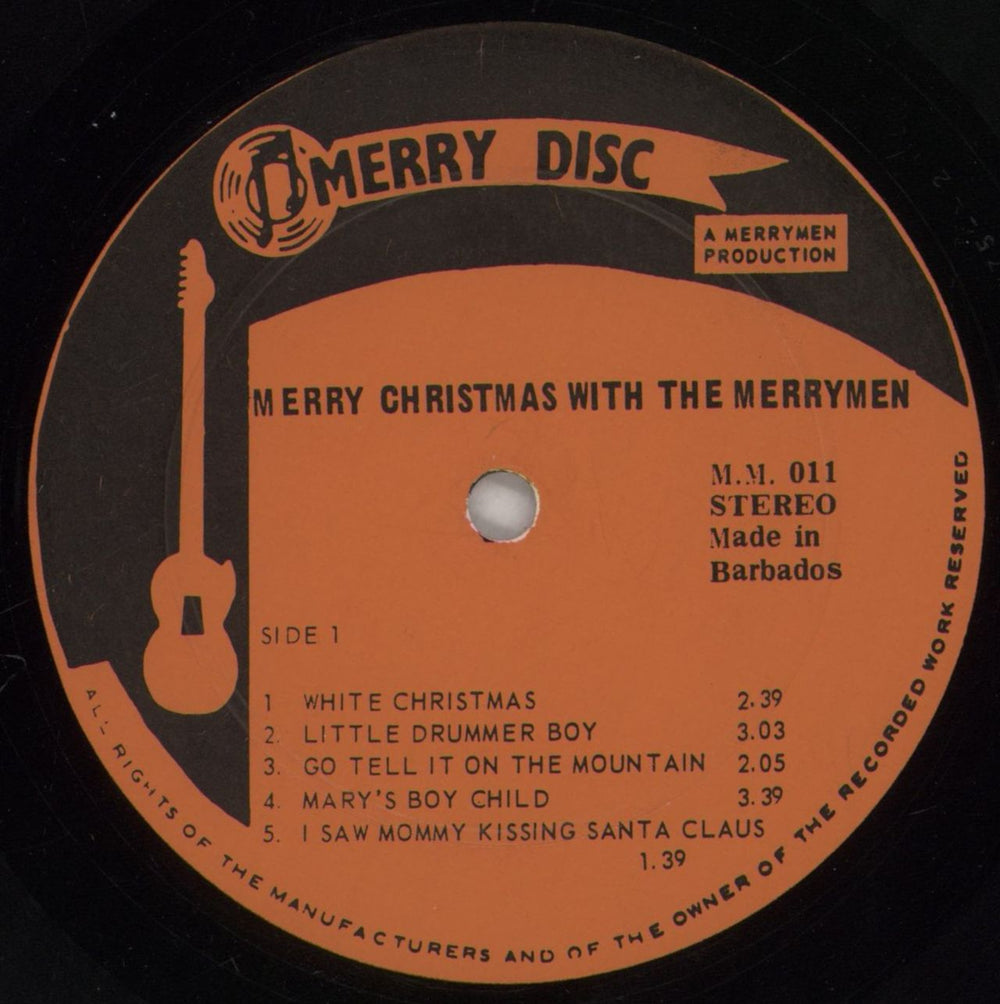 The Merrymen Merry Christmas With The Merrymen Barbados vinyl LP album (LP record) W46LPME862833