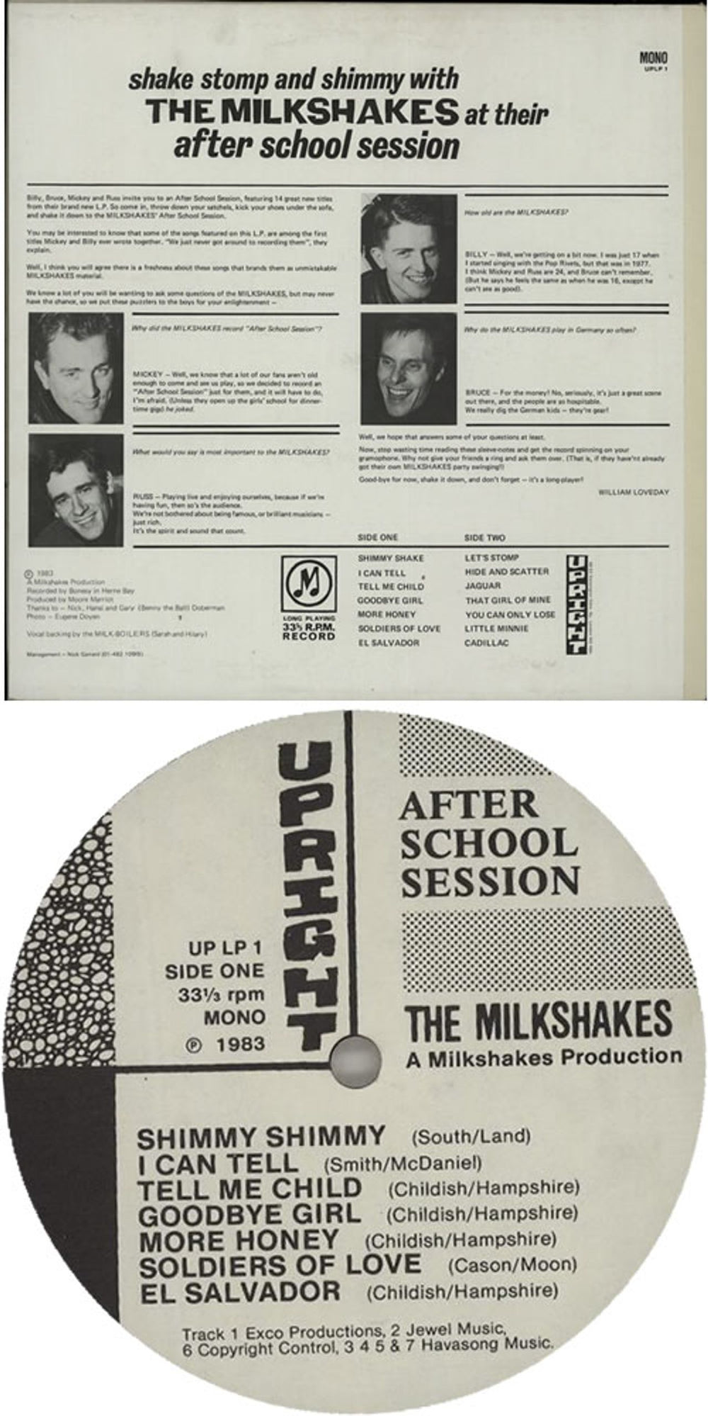 The Milkshakes After School Session UK vinyl LP album (LP record) MK2LPAF625661