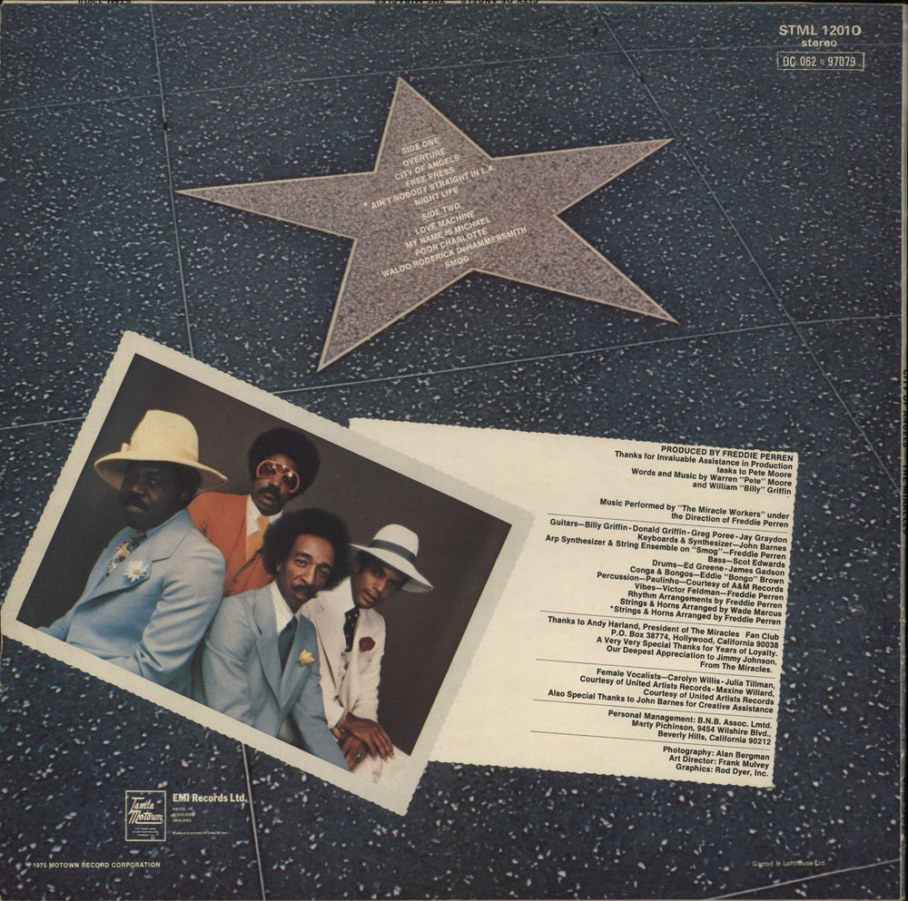 The Miracles City Of Angels UK vinyl LP album (LP record)