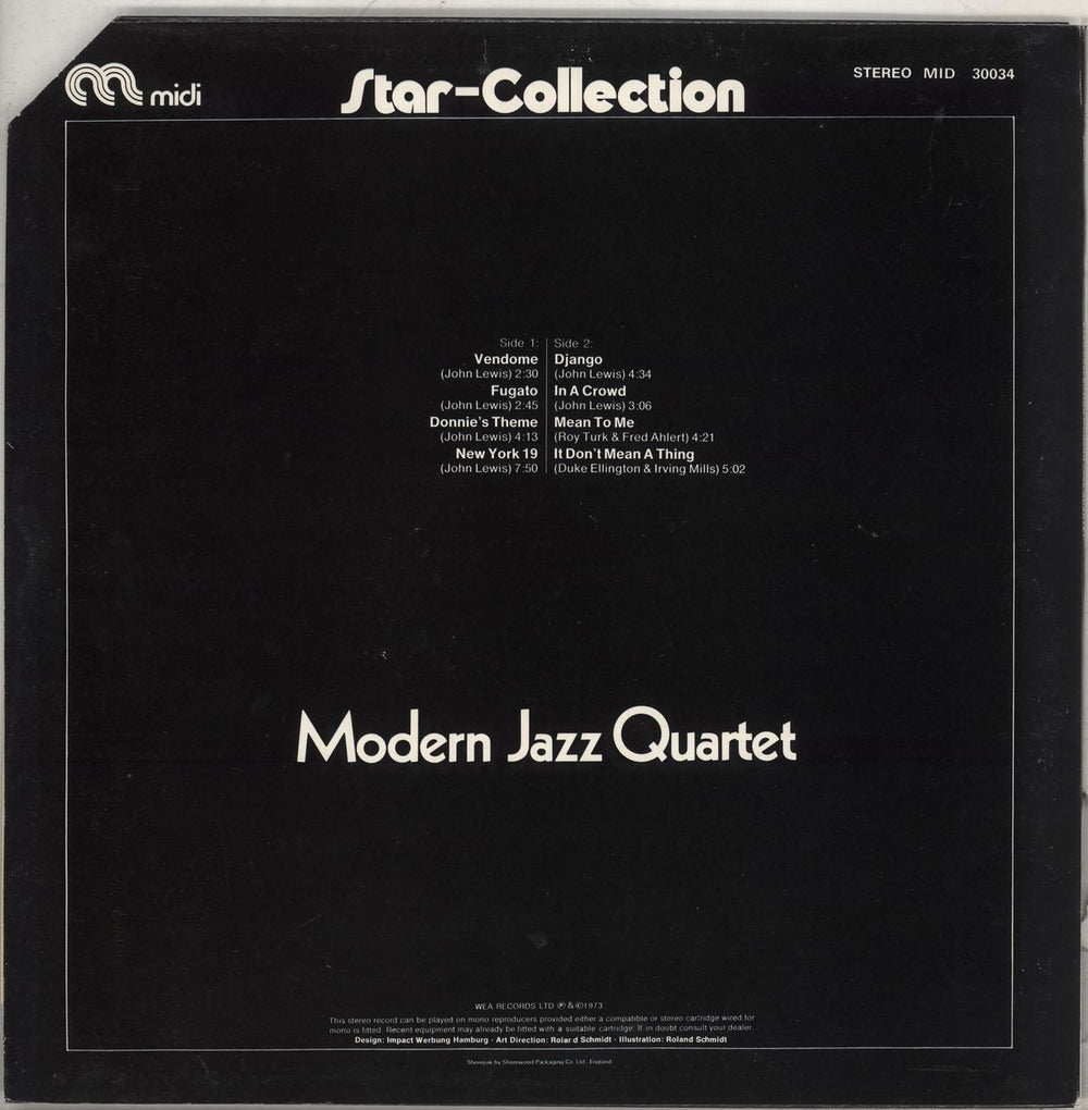 The Modern Jazz Quartet Star-Collection UK vinyl LP album (LP record)