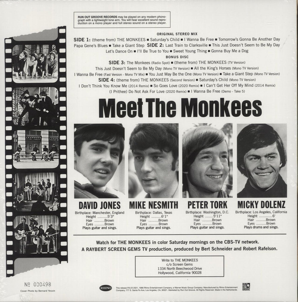 The Monkees The Monkees - 180 Gram Yellow Vinyl - Sealed US 2-LP vinyl record set (Double LP Album) 081227892005