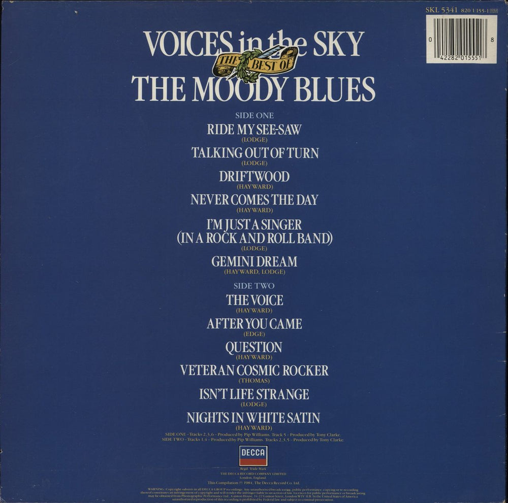 The Moody Blues Voices In The Sky - The Best Of The Moody Blues UK vinyl LP album (LP record) 042282015518