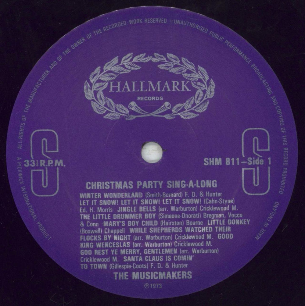 The Musicmakers Christmas Party Sing-Along UK vinyl LP album (LP record) 07GLPCH741544