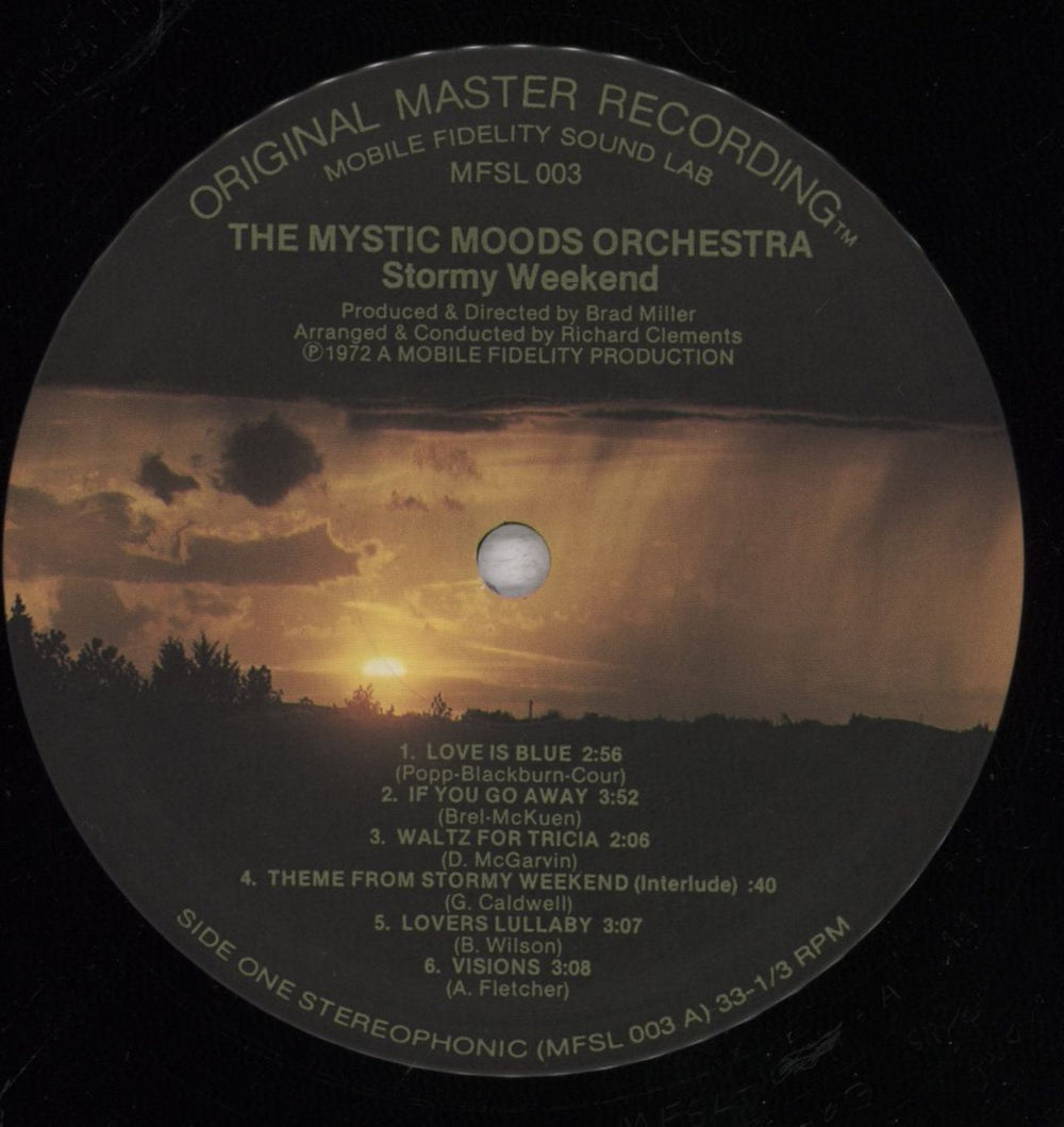 The Mystic Moods Orchestra  Stormy Weekend US vinyl LP album (LP record) 60ELPST838488