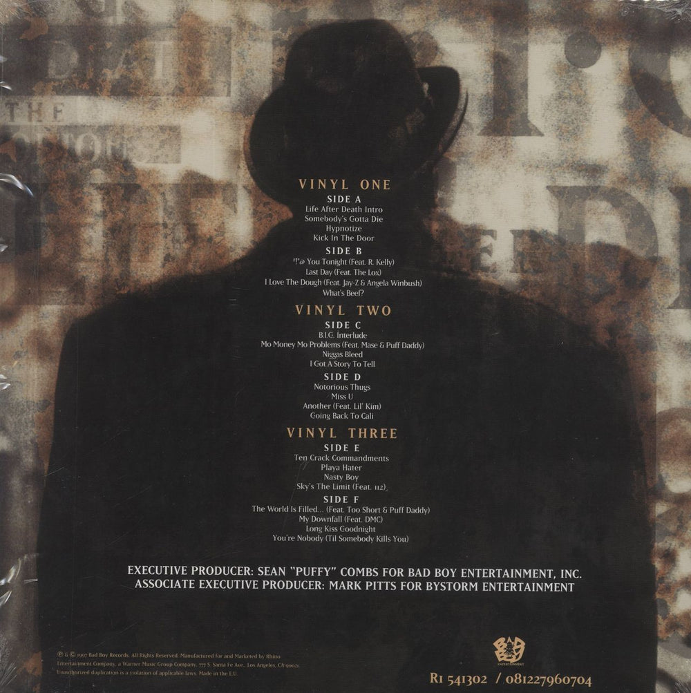 The Notorious B.I.G. Life After Death - Sealed UK 3-LP vinyl record set (Triple LP Album)