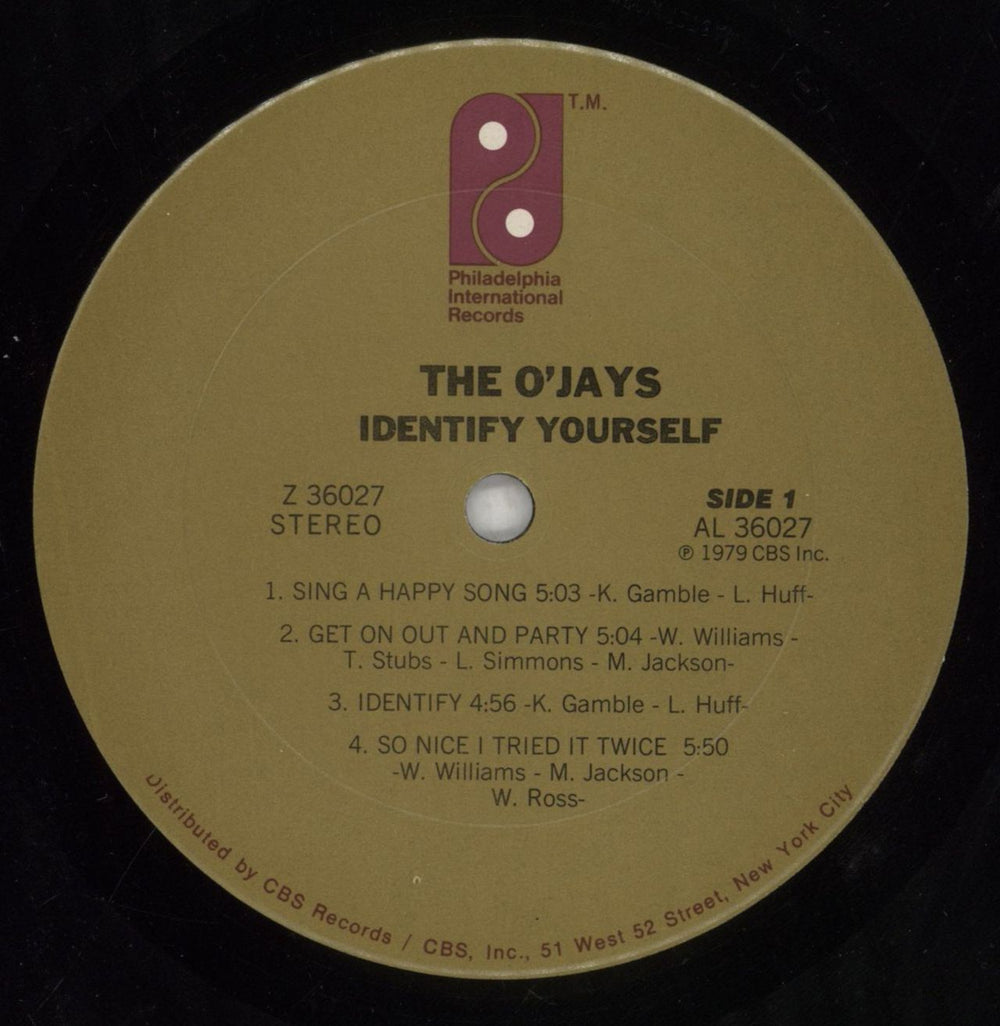 The O'Jays Identify Yourself UK vinyl LP album (LP record) OJYLPID855490