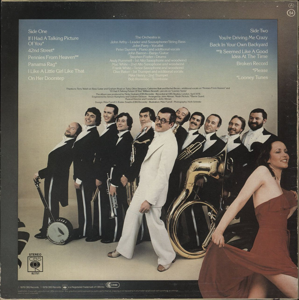 The Pasadena Roof Orchestra A Talking Picture Dutch vinyl LP album (LP record) CBS82751