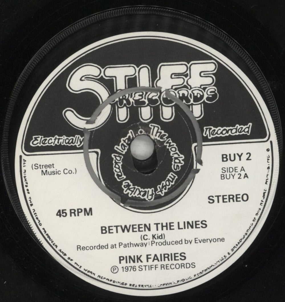 The Pink Fairies Between The Lines - 4-Pr - P/s UK 7" vinyl single (7 inch record / 45) PFA07BE340972