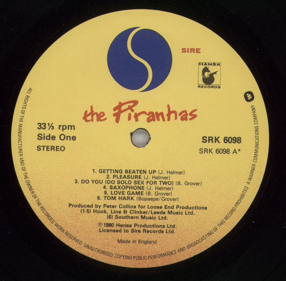 The Piranhas The Piranhas - stickered UK vinyl LP album (LP record) TPILPTH278637