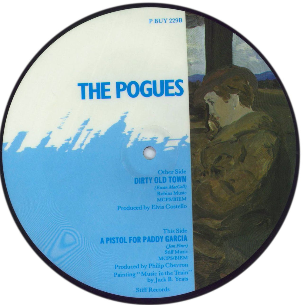 The Pogues Dirty Old Town UK 7" vinyl picture disc (7 inch picture disc single) POG7PDI21726
