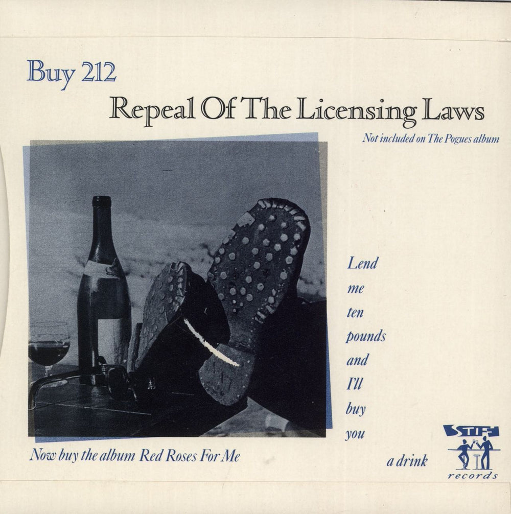 The Pogues The Boys From The County Hell - 1st - Blue Tint - Promo UK Promo 7" vinyl single (7 inch record / 45)