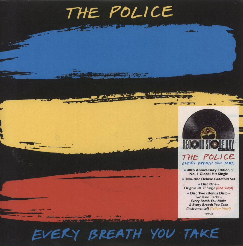 The Police Every Breath You Take - Red & Yellow Vinyl - RSD 2023 UK 7" vinyl single (7 inch record / 45) 4871422