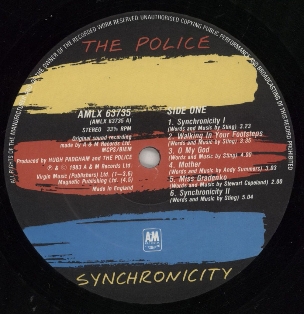 The Police Synchronicity - 1st UK vinyl LP album (LP record) POLLPSY616825