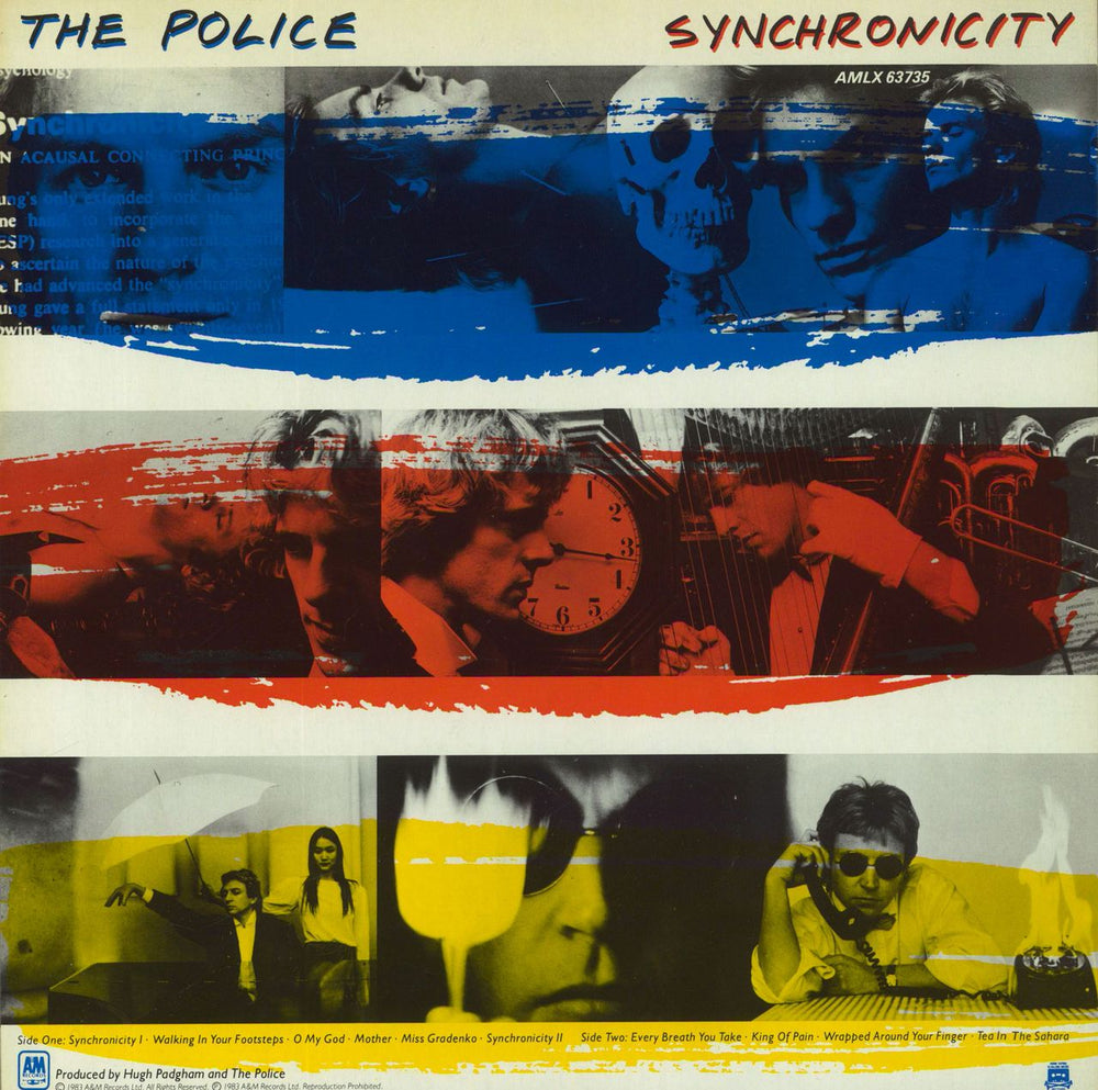 The Police Synchronicity + Merch Insert UK vinyl LP album (LP record)