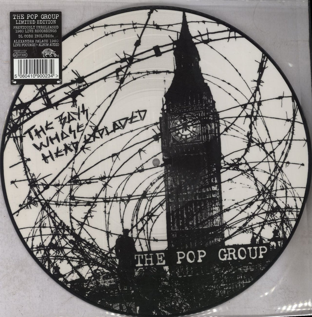 The Pop Group The Boys Whose Head Exploded UK picture disc LP (vinyl picture disc album) FREAK20LP