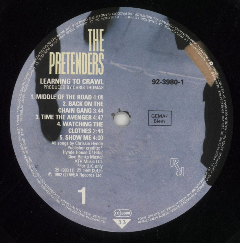 The Pretenders Learning To Crawl UK vinyl LP album (LP record) PTNLPLE252933