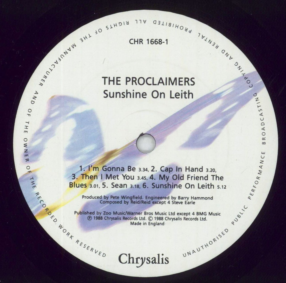 The Proclaimers Sunshine On Leith UK vinyl LP album (LP record) PCLLPSU274915