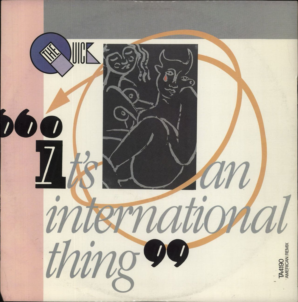 The Quick It's An International Thing - Gold promo stamped UK 12" vinyl single (12 inch record / Maxi-single) TA4190