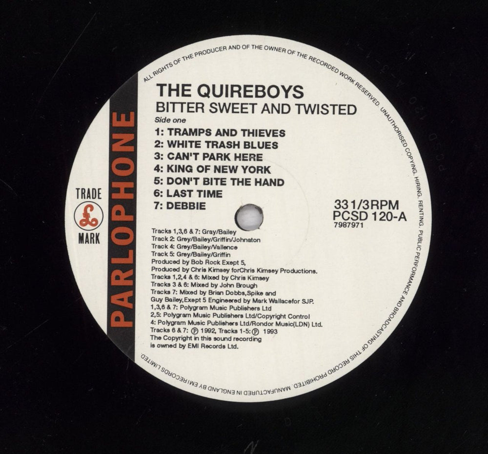 The Quireboys Bitter Sweet & Twisted - VG UK vinyl LP album (LP record) 077779879717