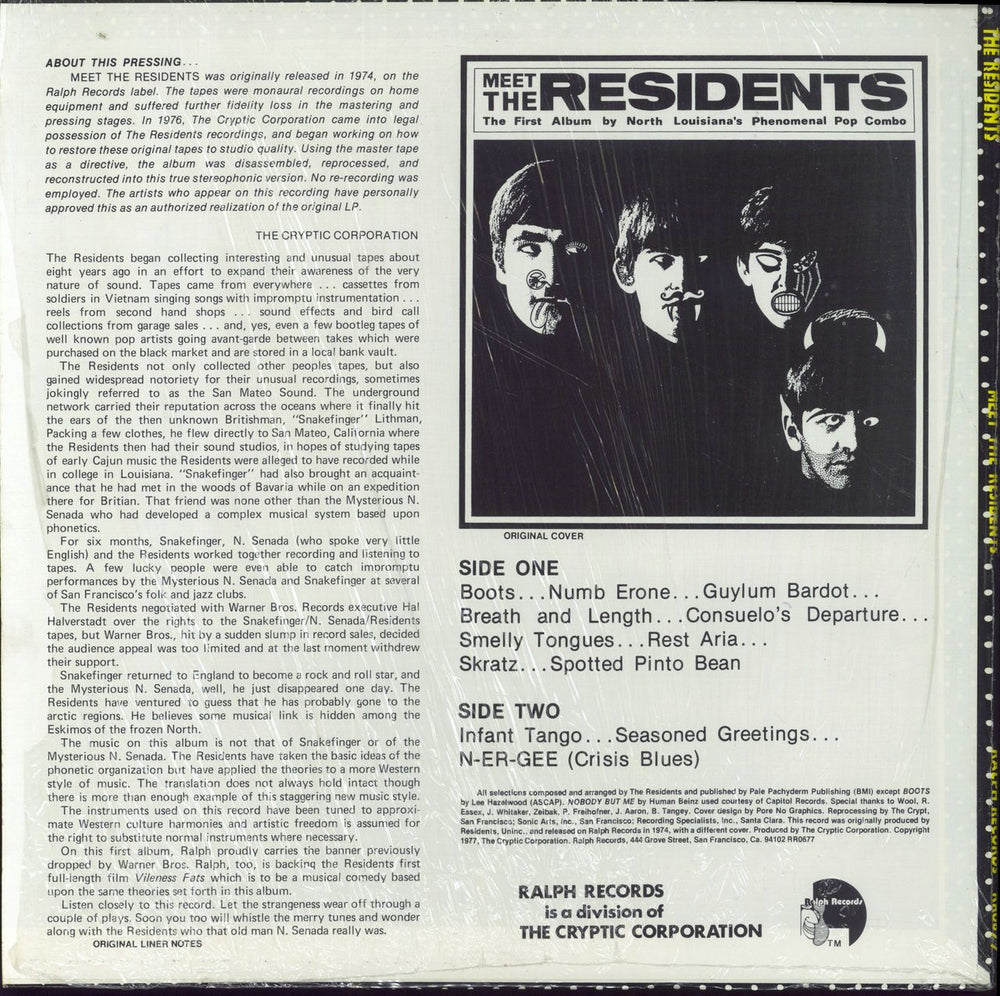 The Residents Meet The Residents US vinyl LP album (LP record)