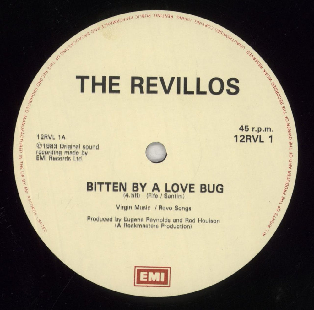 The Revillos Bitten By A Love Bug UK 12" vinyl single (12 inch record / Maxi-single) RVL12BI855363