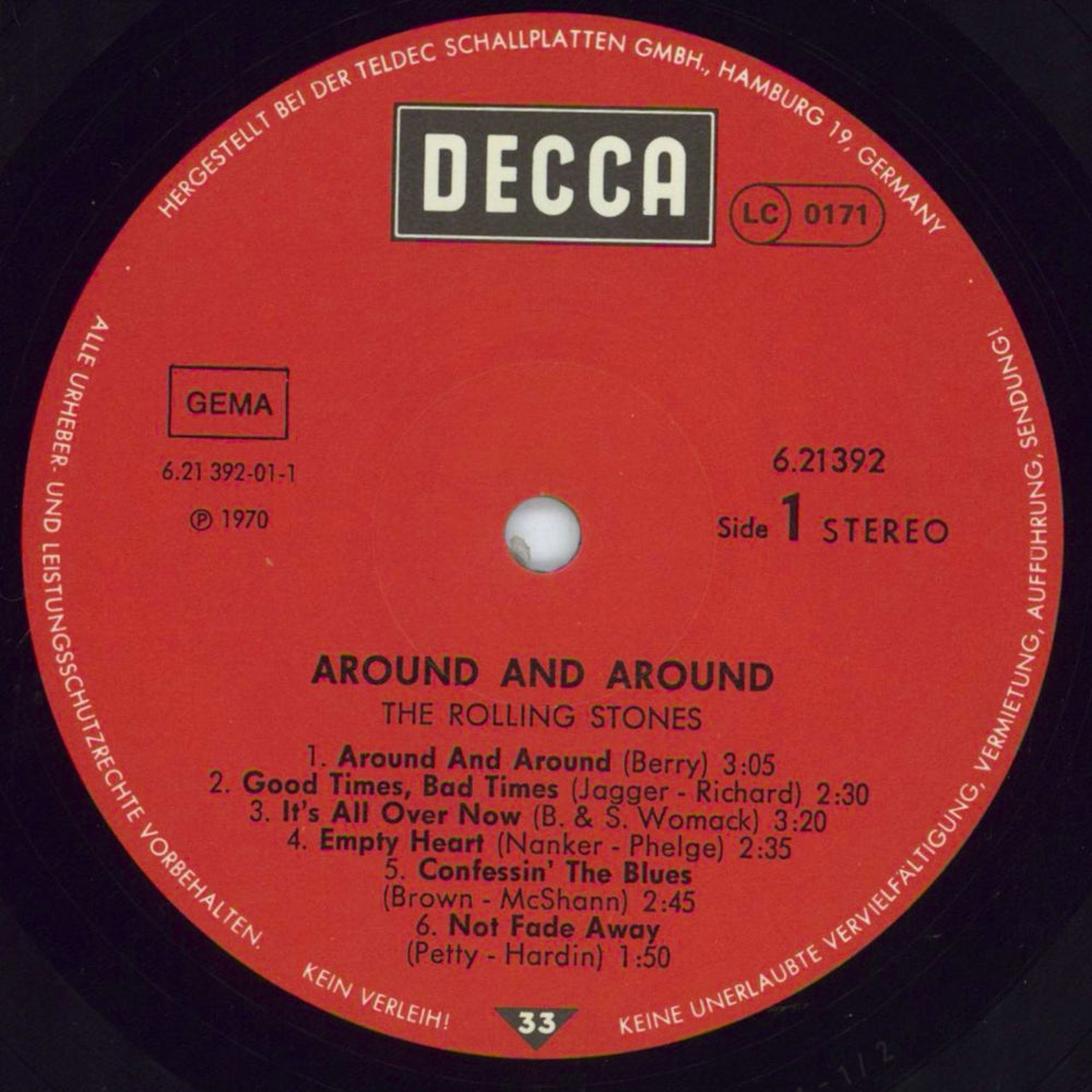 The Rolling Stones Around And Around - Decca German vinyl LP album (LP record) ROLLPAR77722