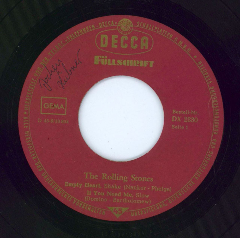 The Rolling Stones Five By Five - 2nd German 7" vinyl single (7 inch record / 45)