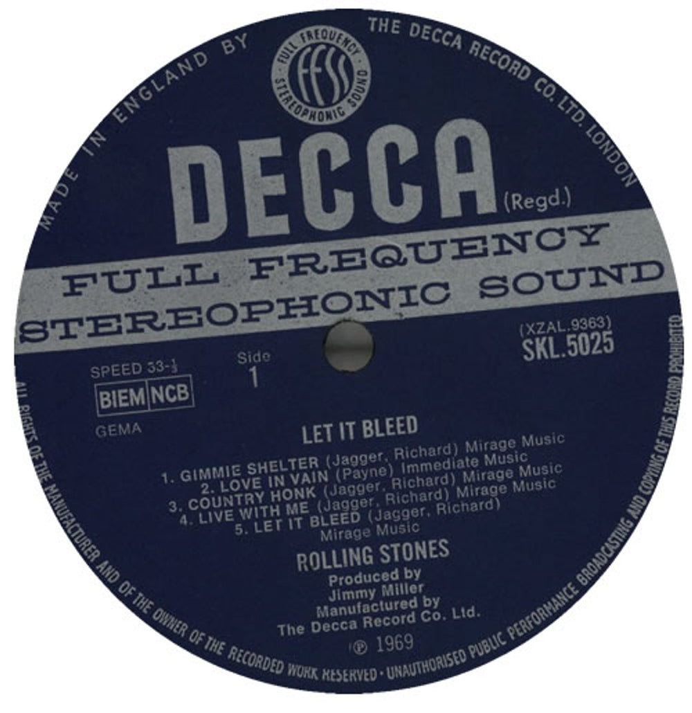The Rolling Stones Let It Bleed - 2nd - EX UK vinyl LP album (LP record) ROLLPLE580588